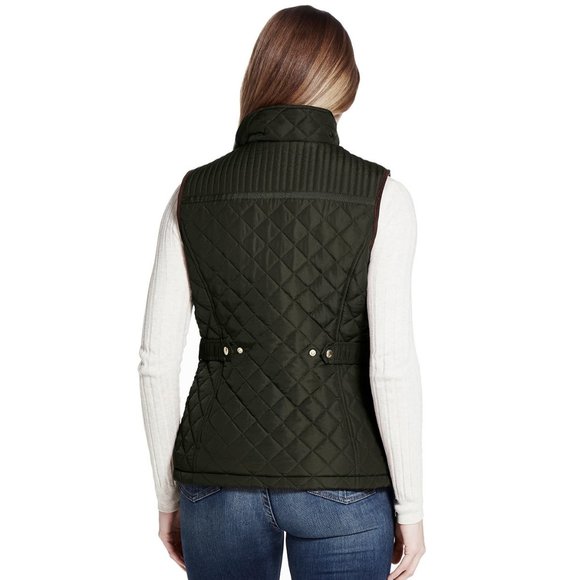 WEATHERPROOF Women Ultra Soft Cozy Lining Quilted Vest --Pine - Picture 2 of 7